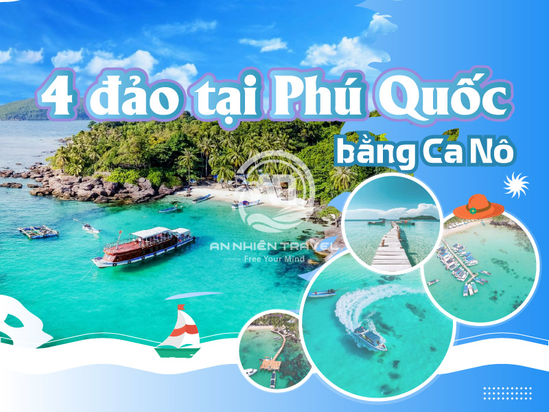 Tour du lịch khám phá bằng Ca Nô 4 đảo ở Phú Quốc