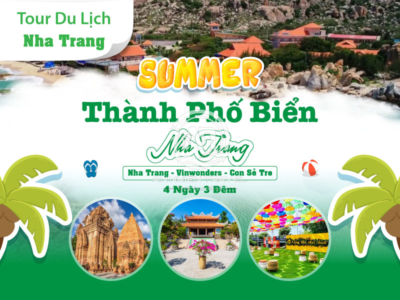 Tour du lịch thành phố biển Nha Trang - Vinwonders - Con Sẻ Tre 4 ngày 3 đêm